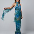 Juniper | Abito Maxi Senza Maniche con Collo Halter a Chiave