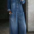 Carlotta | Tuta in denim con spalle scoperte