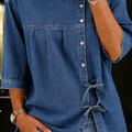 Fiorella | Blusa in denim vintage ampia