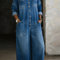 Filippa | Tuta in denim con spalle scoperte