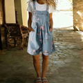 Martina | Tuta in denim floreale lavato vintage