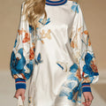 Abito Mini Satin Floreale Vintage