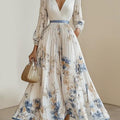 Abito Maxi A-Line Chiffon Bianco Pallonc