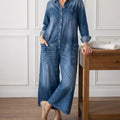 Serena | Tutina in denim vintage con bottoni